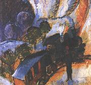 Ernst Ludwig Kirchner Rhaetian Railway, Davos oil on canvas